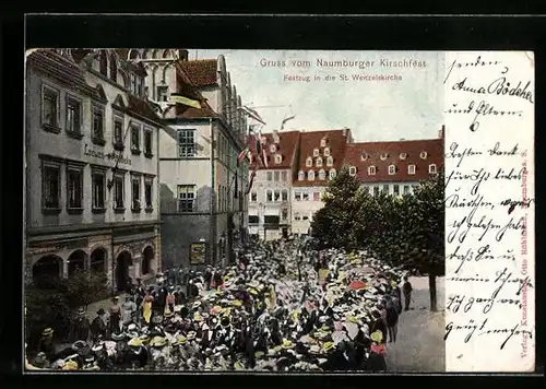 AK Naumburg, Festzug zum Kirchfest in die St. Wenzelskirche