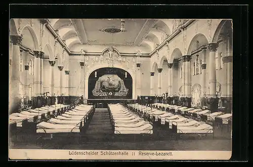 AK Lüdenscheid, Reserve-Lazarett in der örtlichen Schützenhalle