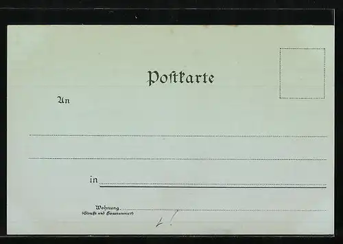 Mondschein-Lithographie Rostock, Rathaus im Vollmondlicht