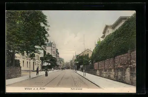 AK Witten /Ruhr, Partie in der Ruhrstrasse