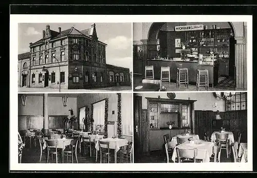 AK Herten-Scherlebeck, Gasthaus Getrudenhof mit Innenansichten