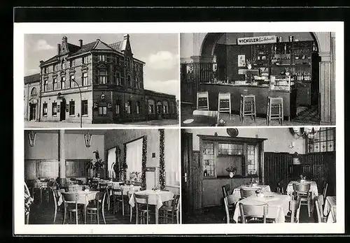 AK Herten-Scherlebeck, Gasthaus Getrudenhof mit Innenansichten