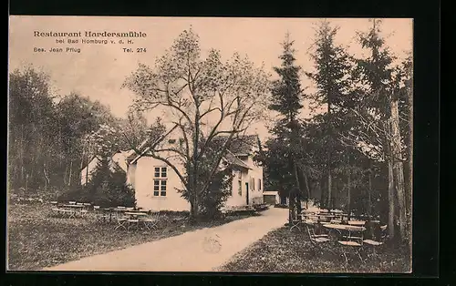 AK Bad Homburg v. d. H., Weg zum Restaurant Hardersmühle von Jean Pflug