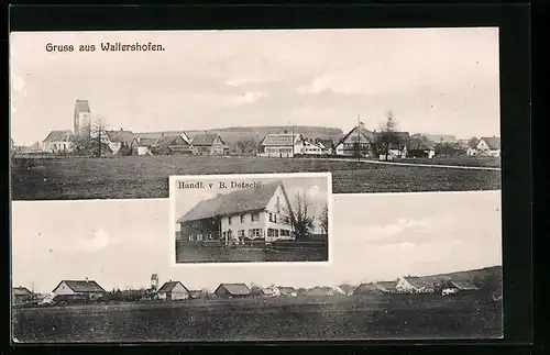 AK Waltershofen, Handlung v. B. Detsch, Panorama