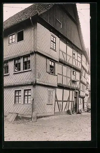 Foto-AK Hessisch Lichtenau, Altstadt-Strasseneck