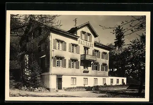 AK St. Gallen, Strassenpartie mit Haus Badrans