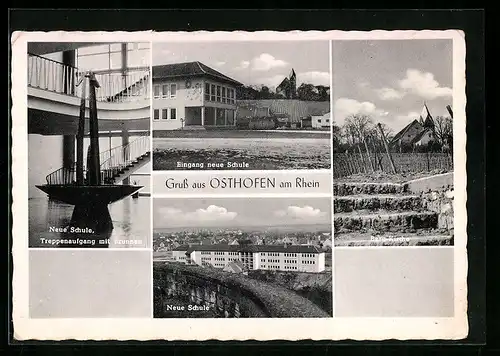 AK Osthofen am Rhein, Berg-Kirche und Neue Schule