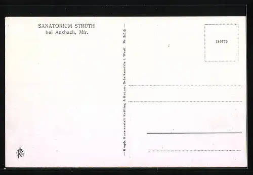 AK Ansbach /Mfr., Sanatorium Strüth, Haus II