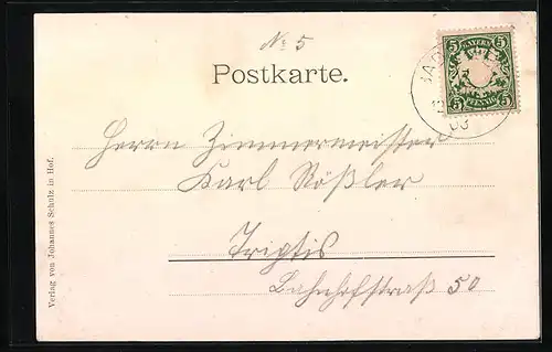 AK Bad Steben, Kolonnade, Kuranstalt und Tempelquelle