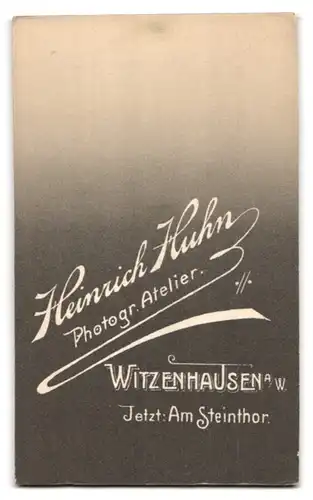 Fotografie Heinz Huhn, Witzenhausen a. W., am Steinthor, bürgerlicher Herr mit feinem Schnurrbart