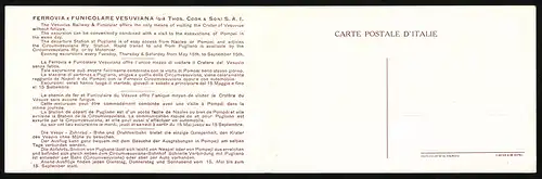 Klapp-AK Neapel, Panorama mit Vesuv und Eremo-Hotel