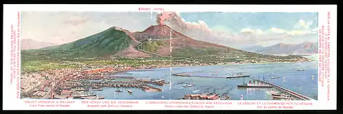 Klapp-AK Neapel, Panorama mit Vesuv