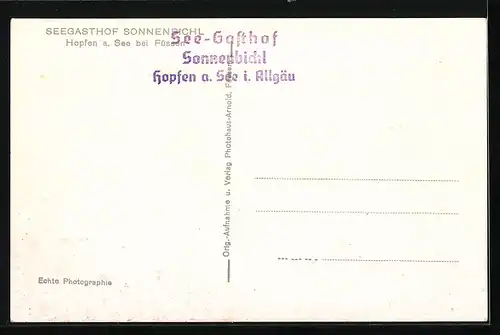 AK Hopfen a. See, Seegasthof Sonnenbichl