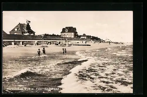 AK Wyk a. Föhr, Partie am Südstrand