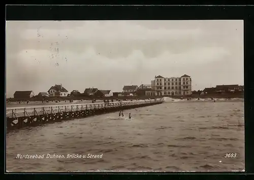 AK Duhnen, Brücke und Strand