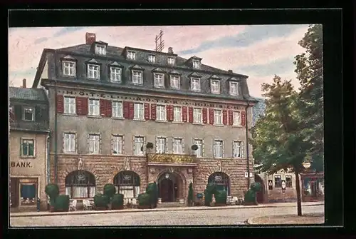 AK Saalfeld i. Thür., Mauxion-Hotel Roter Hirsch