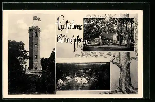 AK Kellinghusen, Gasthaus Luisenberg mit Aussichtsturm, 