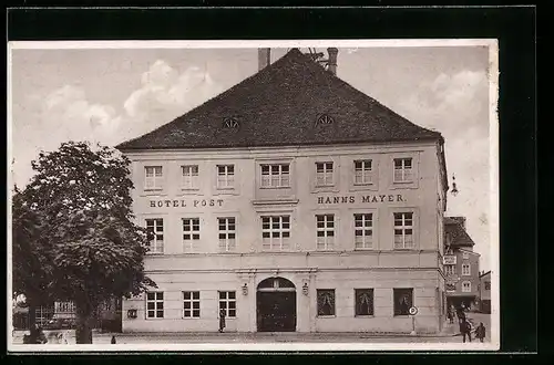 AK Altötting i. Obb., Blick zum Hotel Post