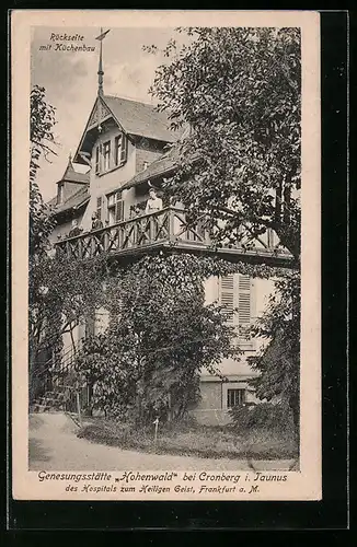 AK Cronberg i.T., Genesungsstätte Hohenwald des Hospitals zum Heiligen Geist, Rückseite mit Küchenbau