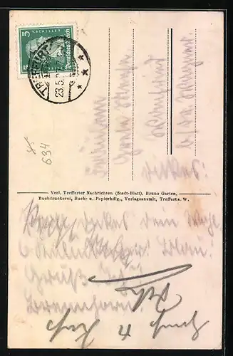 AK Treffurt a. W., Ziddelstrasse m. Blick n. d. Normannenstein