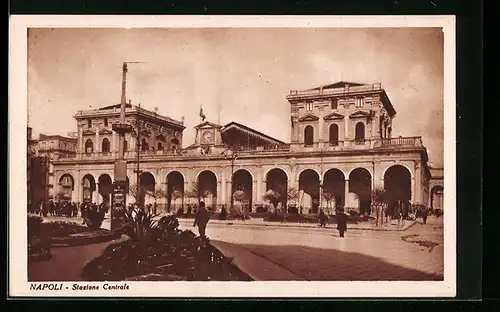 AK Napoli, Stazione Centrale, Haupt-Bahnhof