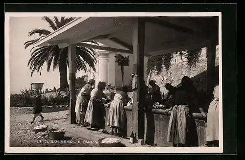 AK San Remo, S. Costanza, Waschfrauen bei der Arbeit