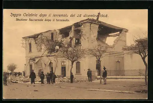 AK Reggio Calabria, Stazione Succursale dopo il terremoto