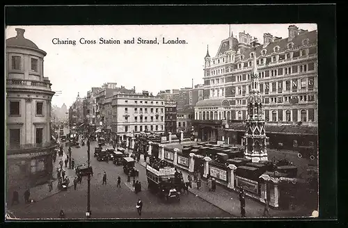 AK London, Charing Cross Station and Strand