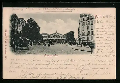 AK Paris, Gare de l`Est, Bahnhof