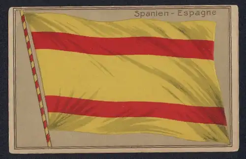 Präge-AK Spanien, Nationalflagge