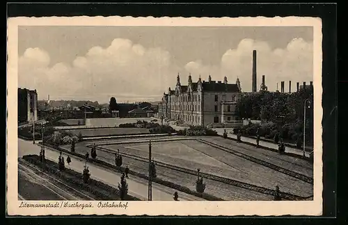 AK Litzmannstadt-Lodz, Ostbahnhof