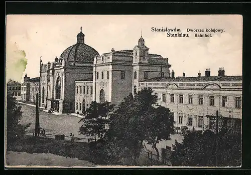 AK Stanislau, ein prachtvoller Bahnhof