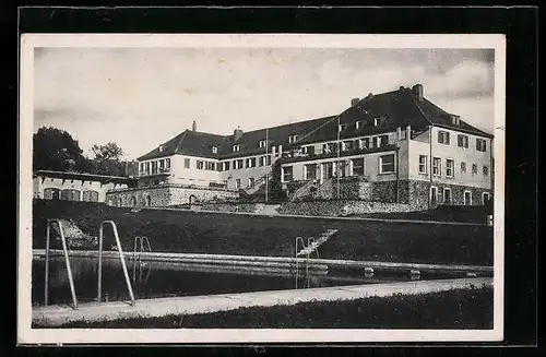 AK Waldmünchen, Grenzhotel Herzogau mit Schwimmbecken