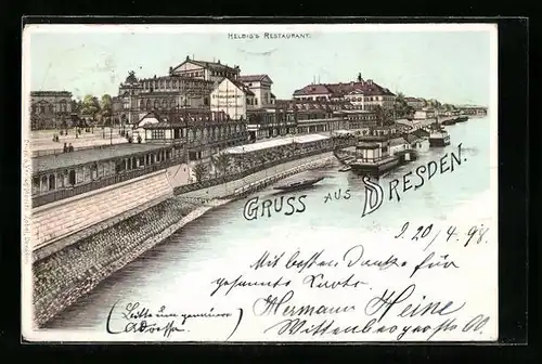 Lithographie Dresden, Helbig's Restaurant