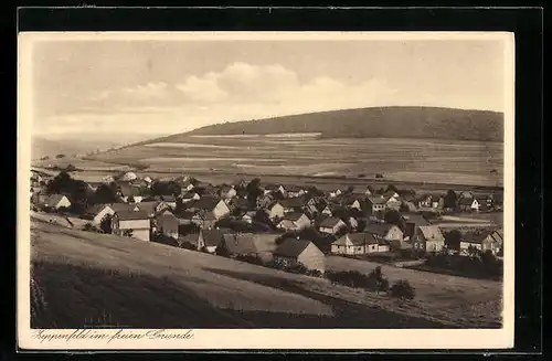 AK Zeppenfeld im freien Grunde, Blick auf Ort und Landschaft