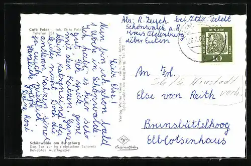 AK Schönwalde am Bungsberg, Café Feldt, Inh. Otto Feldt
