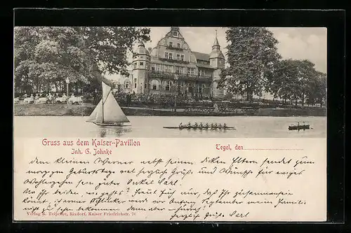 AK Berlin-Tegel, Blick auf Kaiser-Pavillon und Schiff