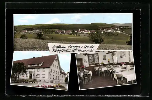 AK Nöggenschwiel /Schwarzwald, Kr. Waldshut, Gastuas-Pension z. Rössle, Innenansicht