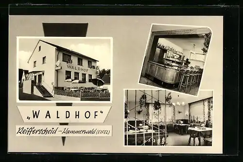 AK Reifferscheid-Kammerwald (Eifel), Restaurant-Pension Waldhof, Innenansicht