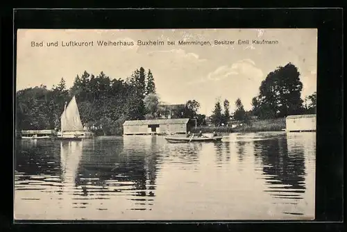 AK Memmingen, Bad und Luftkurort Weiherhaus Buxheim, Besitzer Emil Kaufmann
