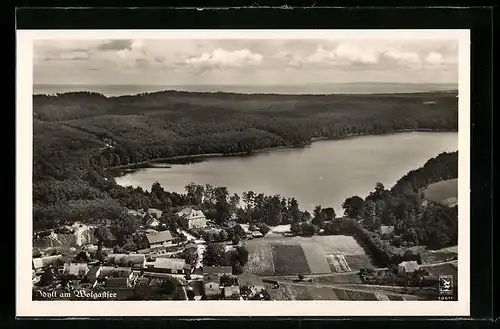 AK Korswandt, Ortsansicht mit Wolgatsee