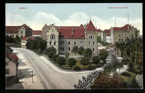 AK Lahr, Strassenpartie an der Infanteriekaserne