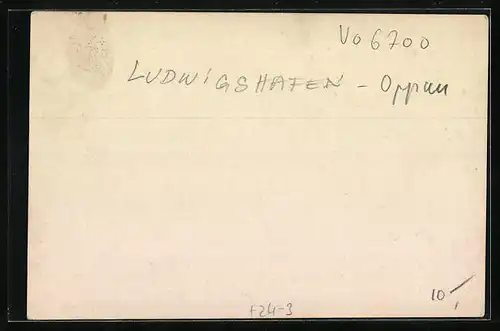 Foto-AK Oppau, Zerstörte Ortspartie nach Explosion 1921