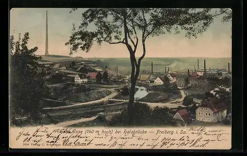 AK Freiberg i. Sa., Hohe Esse bei Halsbrücke