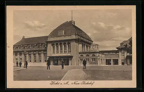 AK Höchst a. M., Neuer Bahnhof