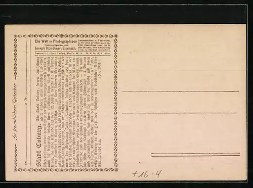 Foto-AK NPG Nr. 1331: Coburg, Totalansicht