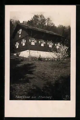 Foto-AK Schlafhaus am Steinberg, Gesamtansicht