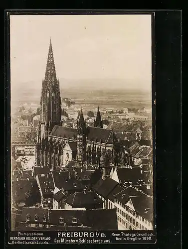 Foto-AK NPG Nr. 263: Freiburg i. B., Das Münster v. Schlossberge aus