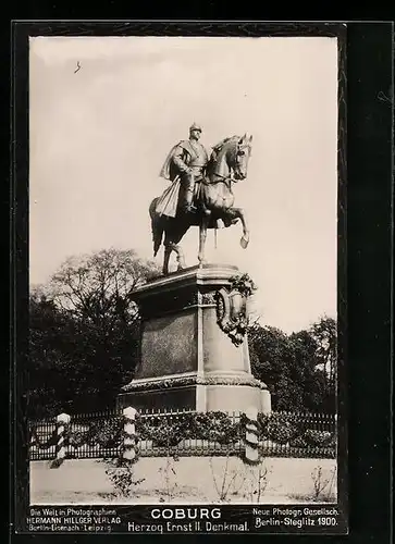 Foto-AK NPG Nr. 1334: Coburg, Herzog Ernst II. Denkmal