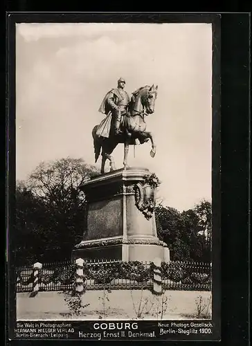 Foto-AK NPG Nr. 1334: Coburg, Herzog Ernst II. Denkmal